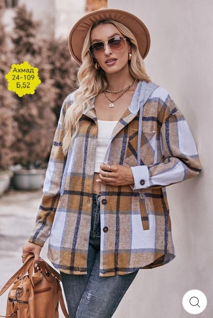 рубашка с капюшоном,рубашка в клетку,пальто в клетку,рубашка женская,клетчатая куртка