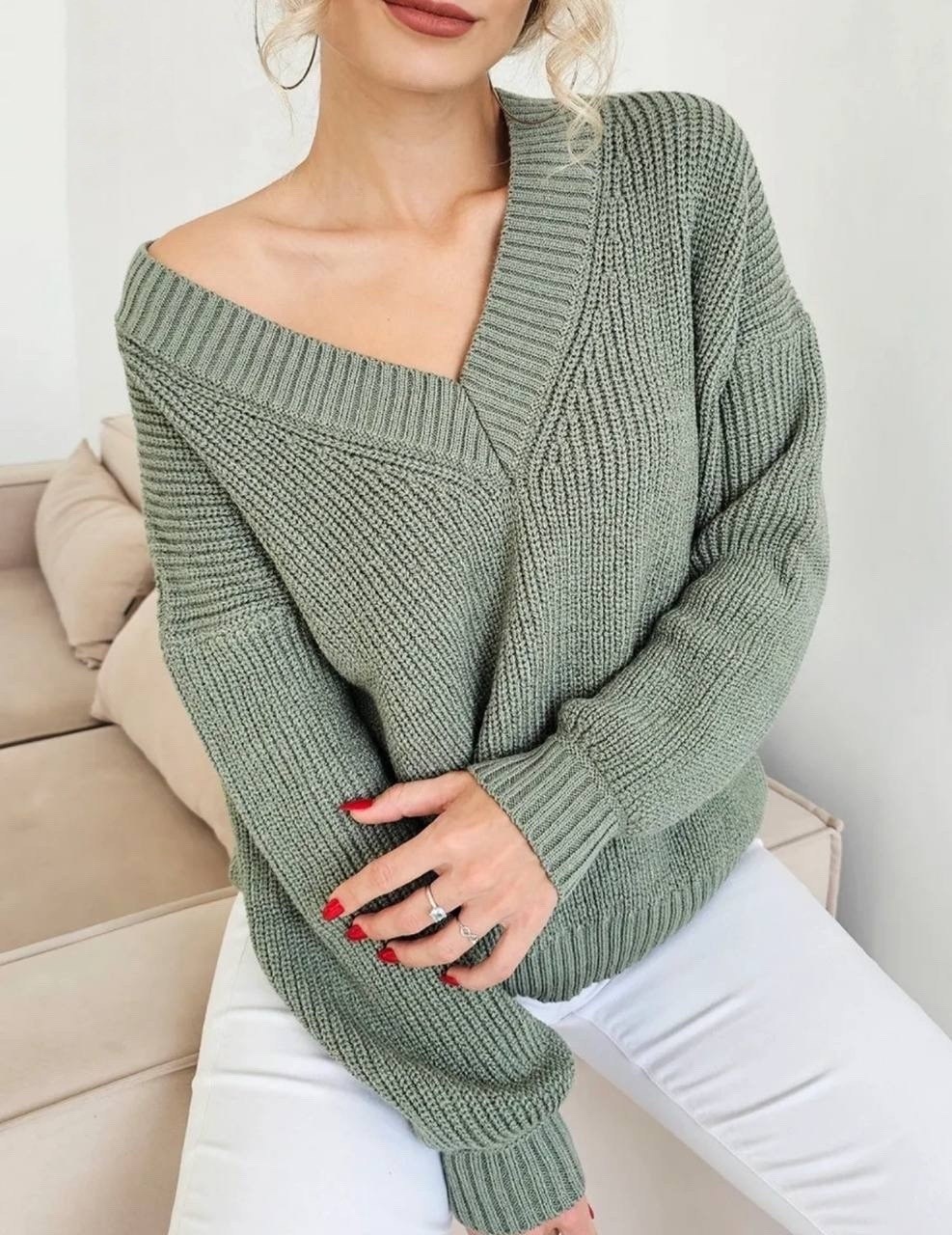 джемпер женский,свитер оверсайз вязаный vin mos fashion,свитер женский,вязаные джемпера,вязаные свитера