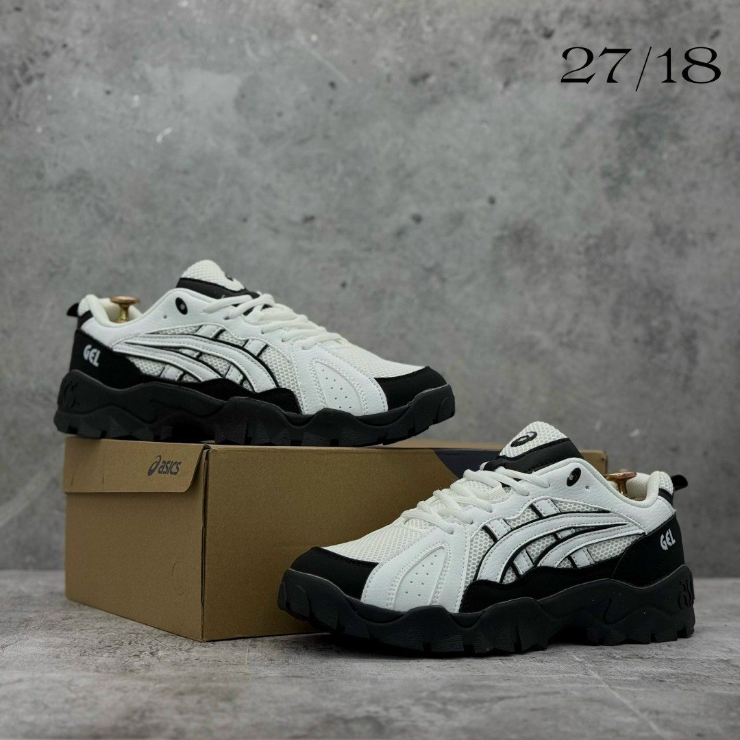 asics низкие повседневные кроссовки gel-truck с противоскользящей амортизацией белые черные,кроссовки-gel-pickax asics,кроссовки asics gel,кроссовки asics,asics мужские кроссовки