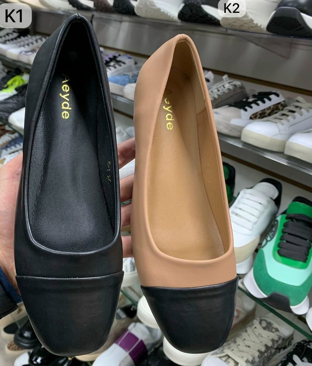 ,модели обуви,балетки черно бежевые,балетки,балетки на каблуке