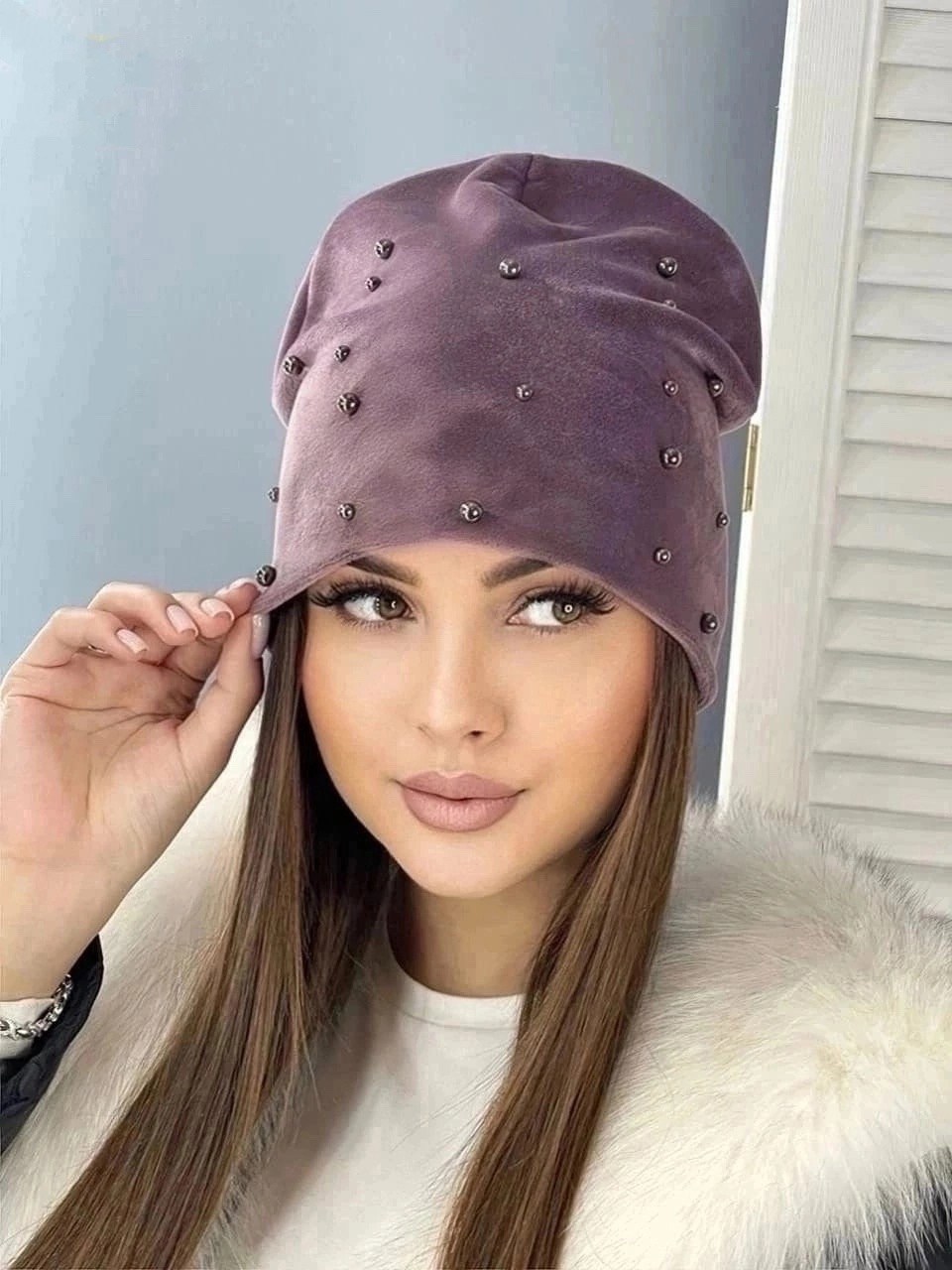 шапка женская велюровая,шапка из велюра,велюровая шапка,шапка велюровая осенняя,шапка для женщин
