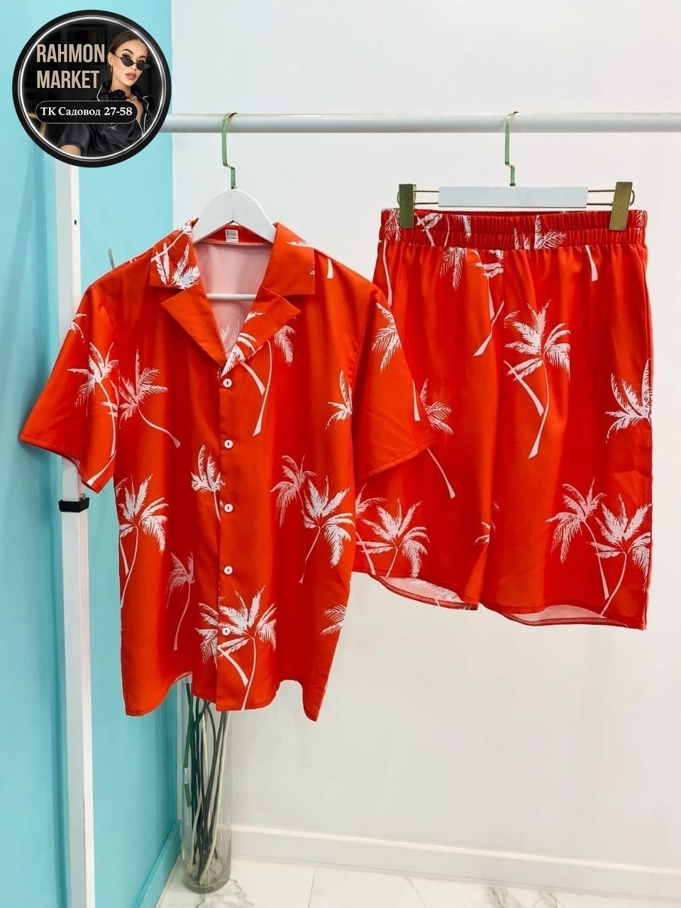 костюм летний мужской,мужская мода,пляжный костюм,мужская гавайская рубашка,мужской комплект из рубашки и шортов