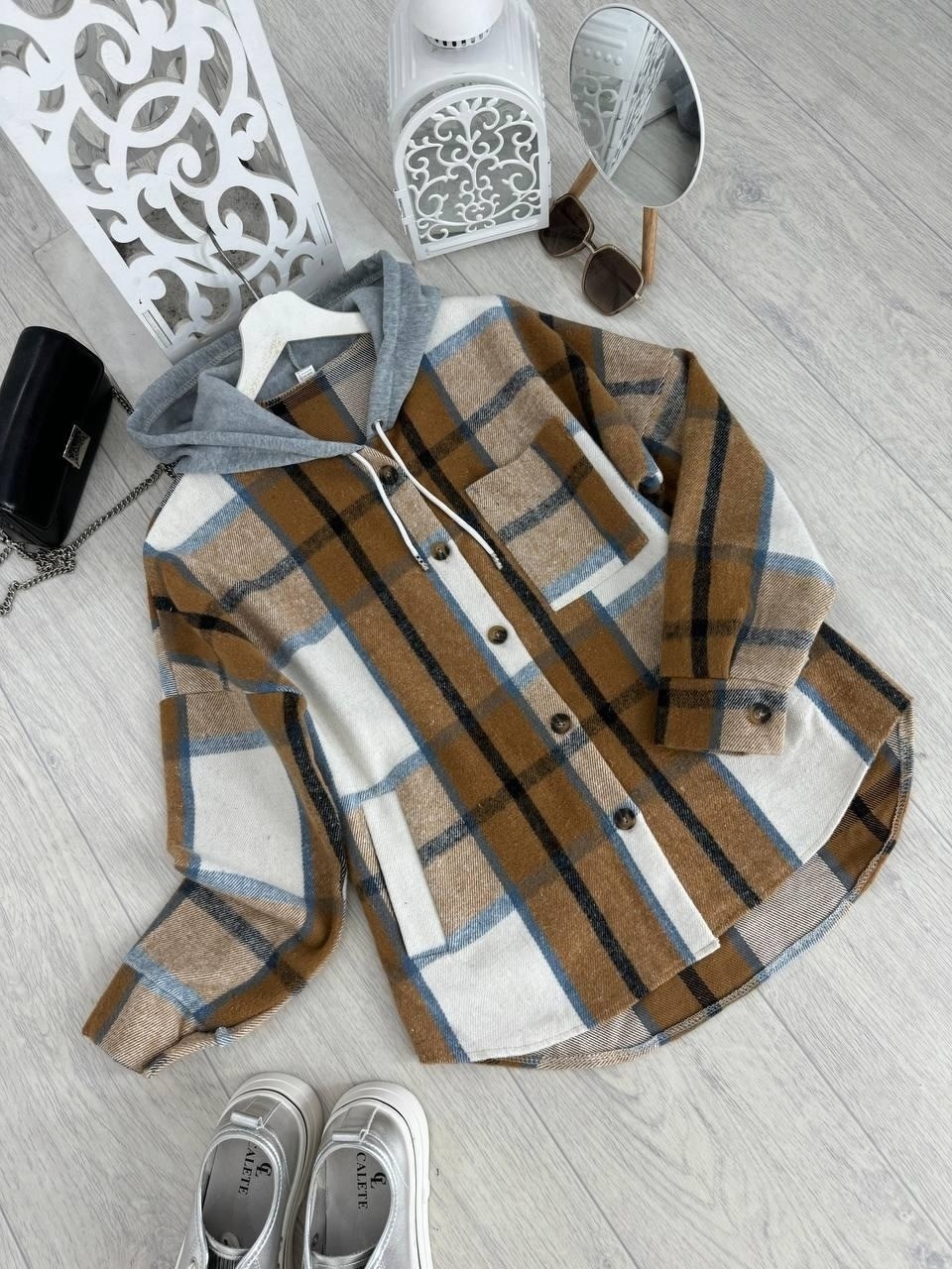 рубашка с капюшоном,рубашка в клетку,пальто в клетку,рубашка женская,клетчатая куртка