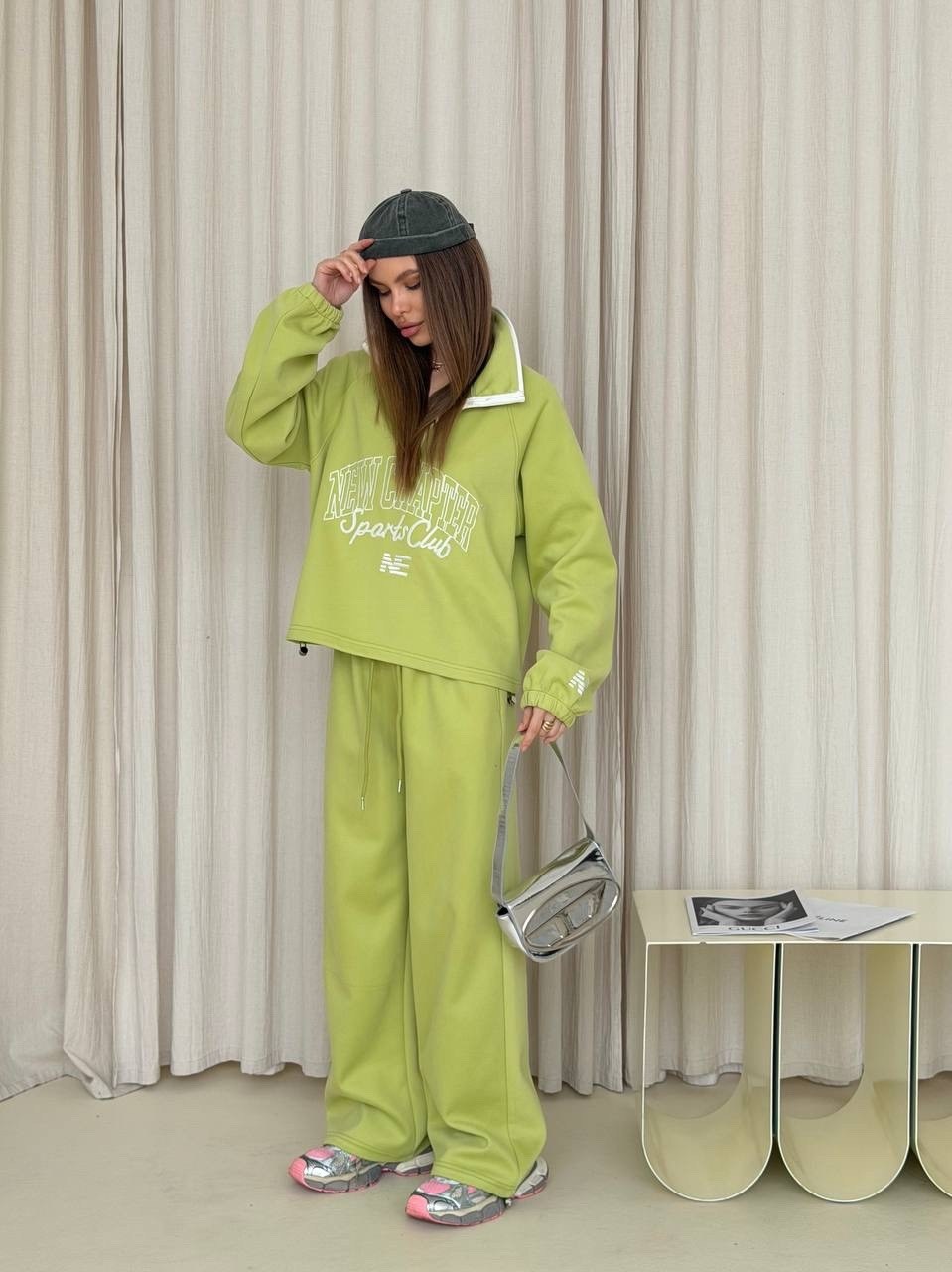 спортивный костюм женский,спортивный костюм,женский костюм,спорт костюм,спортивный костюм с брюками на кулиске tennis club w suits цвет лимонный желтый