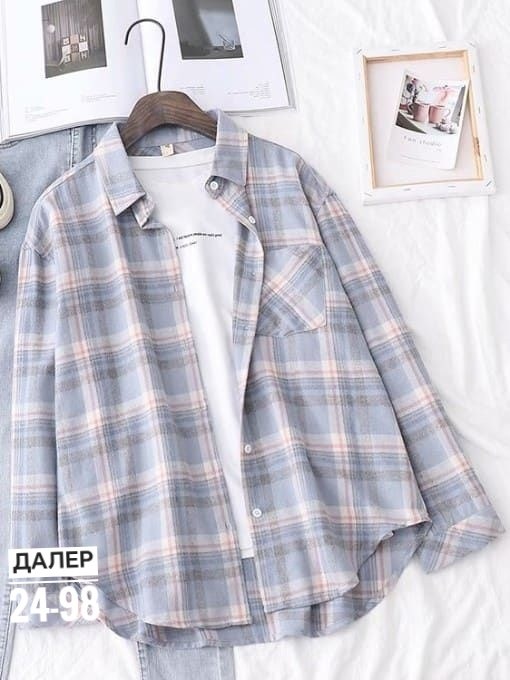 клетчатая женская рубашка,женская рубашка в клетку,рубашка женская оверсайз в клетку,клетчатая женская рубашка с длинным рукавом,рубашка в клетку с длинными рукавами