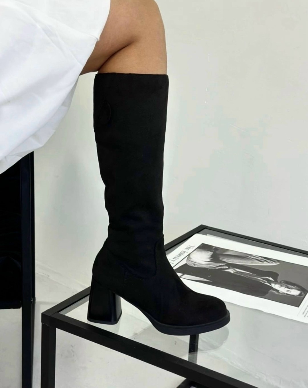 ,зимние женские сапоги,сапоги женские цвет черный,замшевые женские сапоги,сапожки