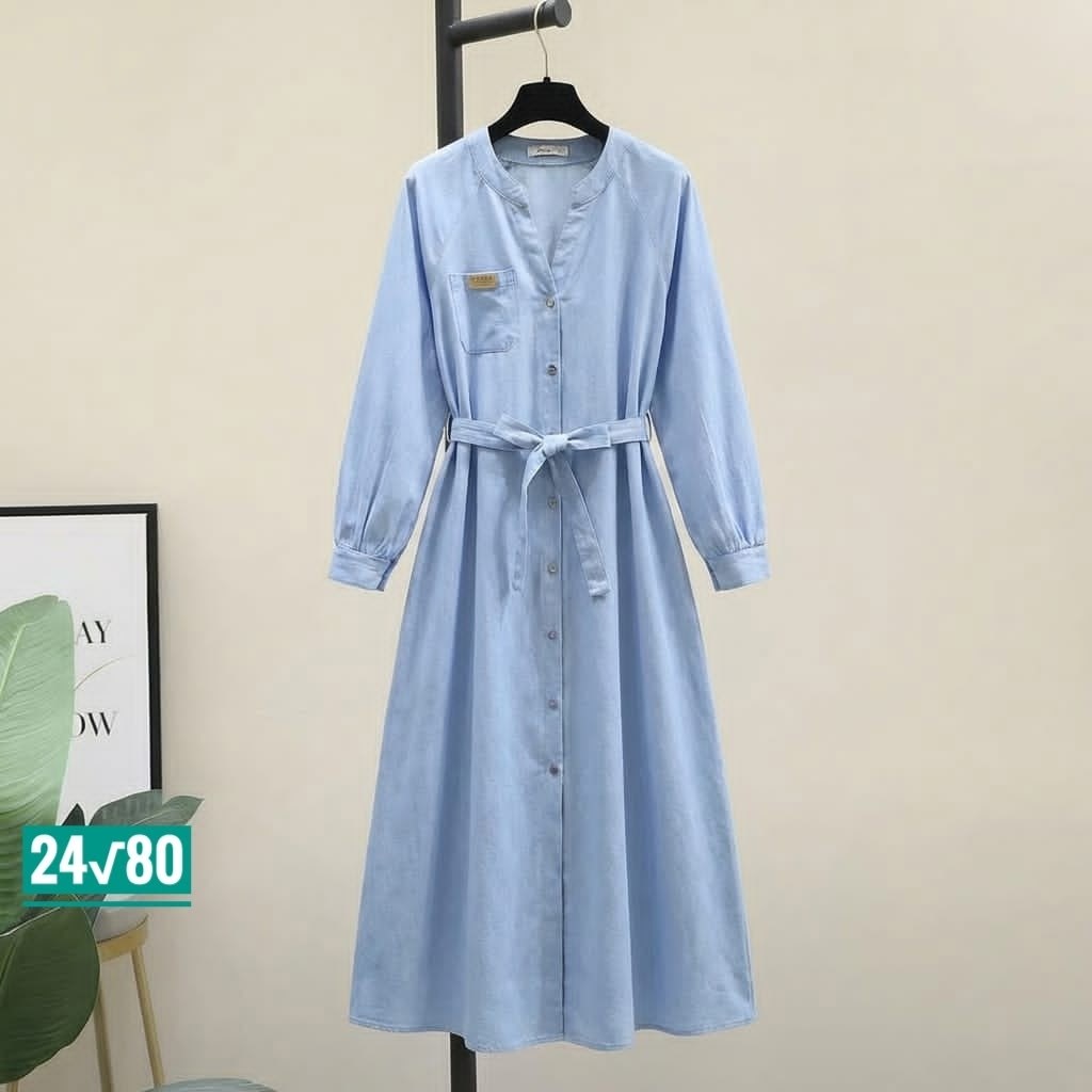 джинсовое платье-рубашка длины миди,джинсовое платье женское,джинсовое платье,платье рубашка джинсовое длинное офисное макси в пол aisha collection,стильное джинсовое платье