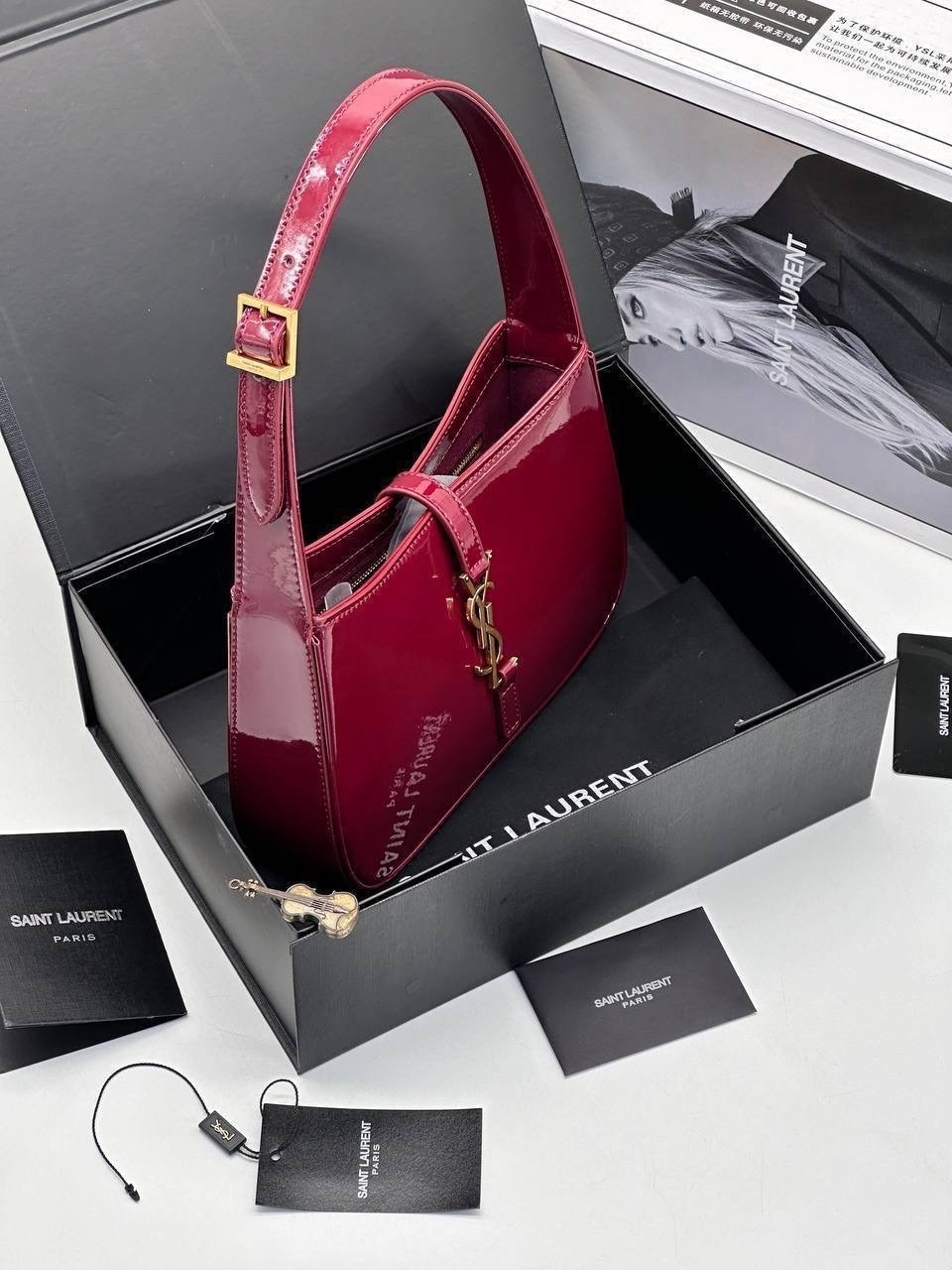 женская сумочка,женская сумка,женская сумка-кошелек ysl saint laurent,сумка бордовая,модная сумка