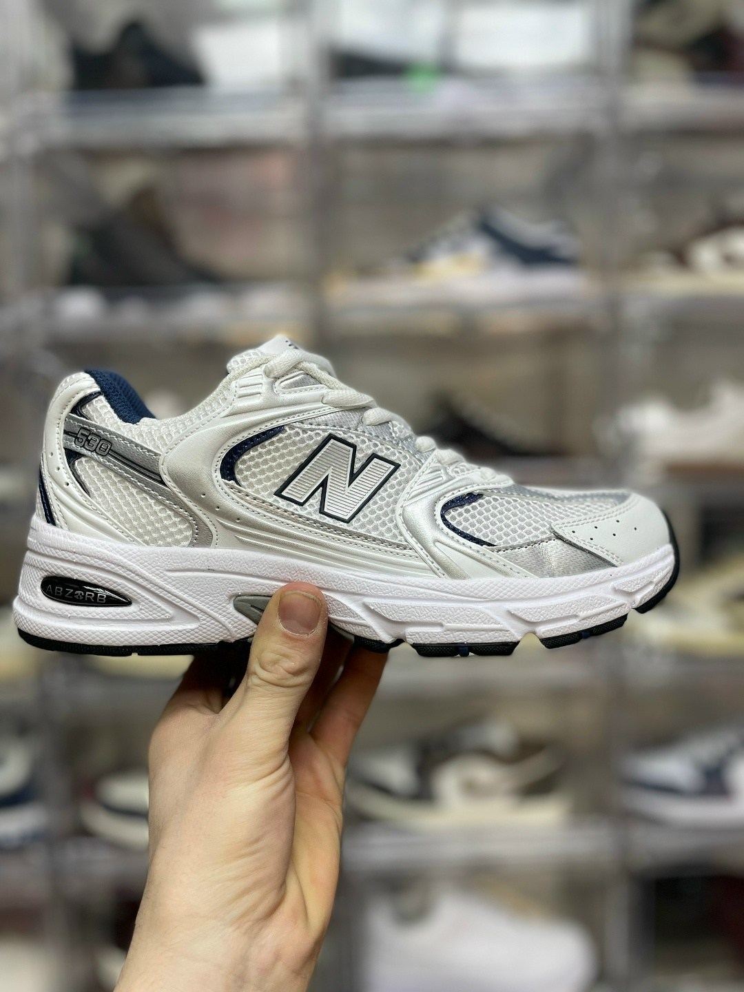 кроссовки new balance 530,new balance 530 white silver navy,кроссовки new balance,мужские кроссовки new balance 530,