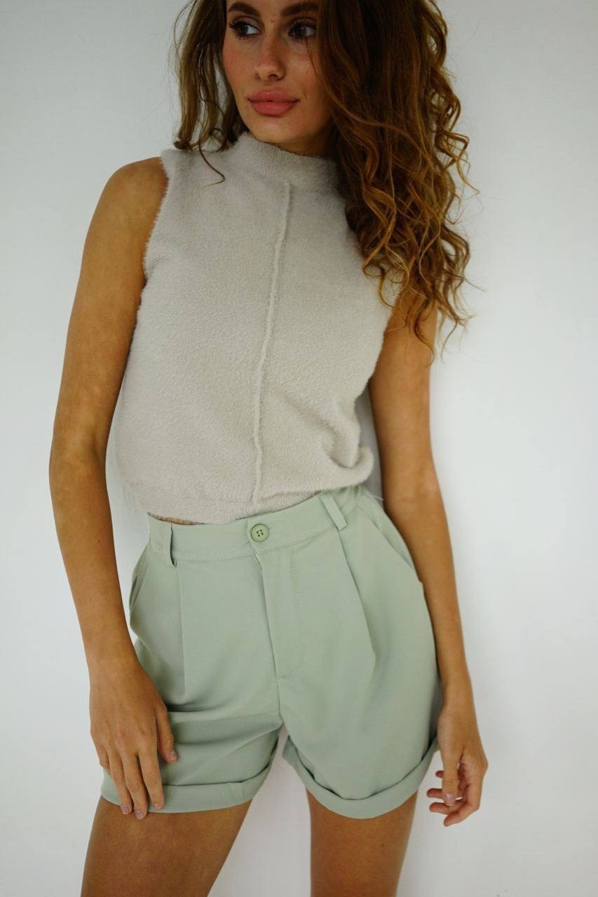 женские шорты,повседневные шорты,трикотажные шорты,свободные шорты,зеленые шорты