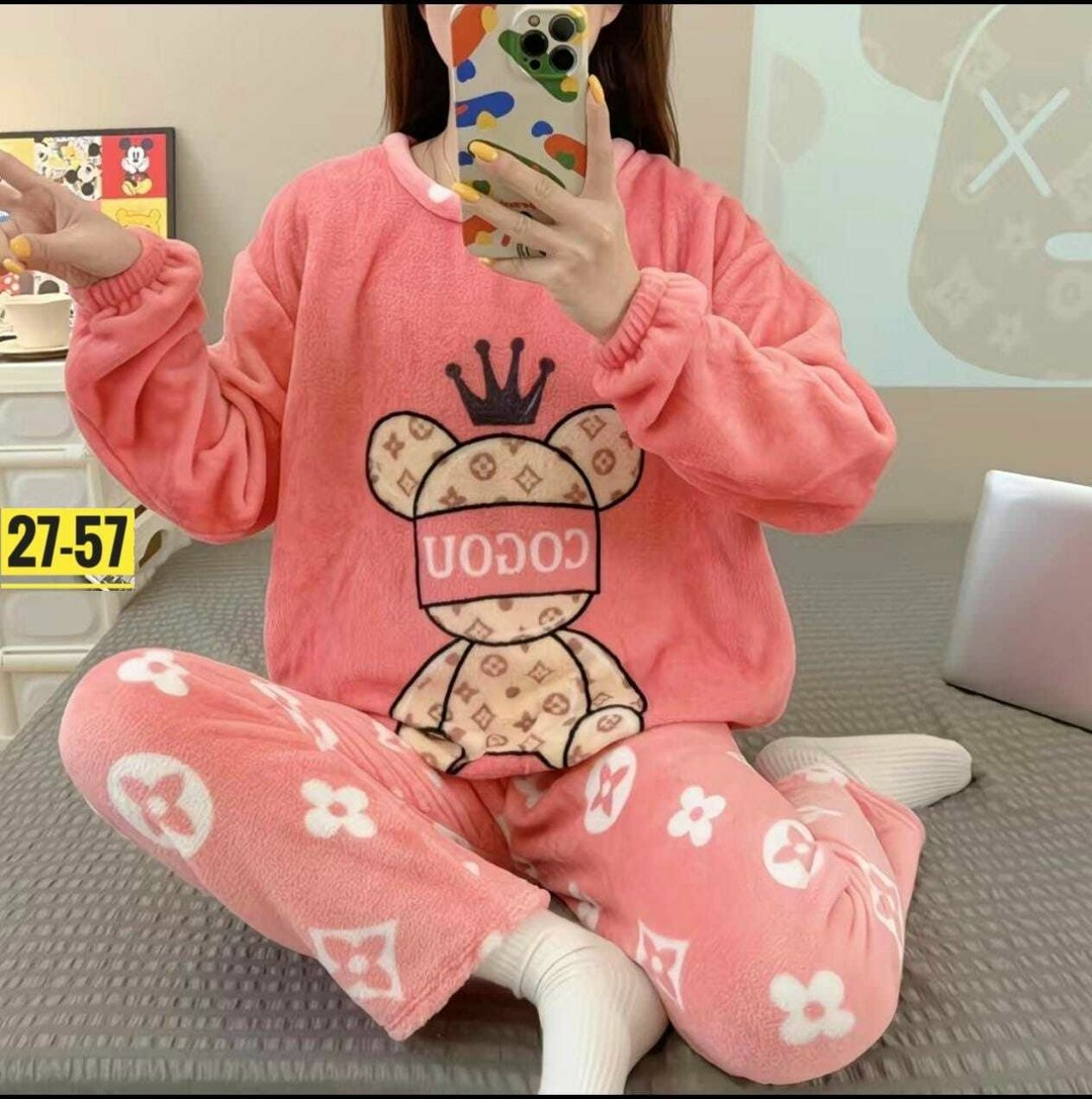 пижама женская со штанами теплая домашняя плюшевая,пижама теплая плюшевая,теплая пижама,пижама плюшевая теплая со штанами,фланелевая теплая пижама для женской мягкой