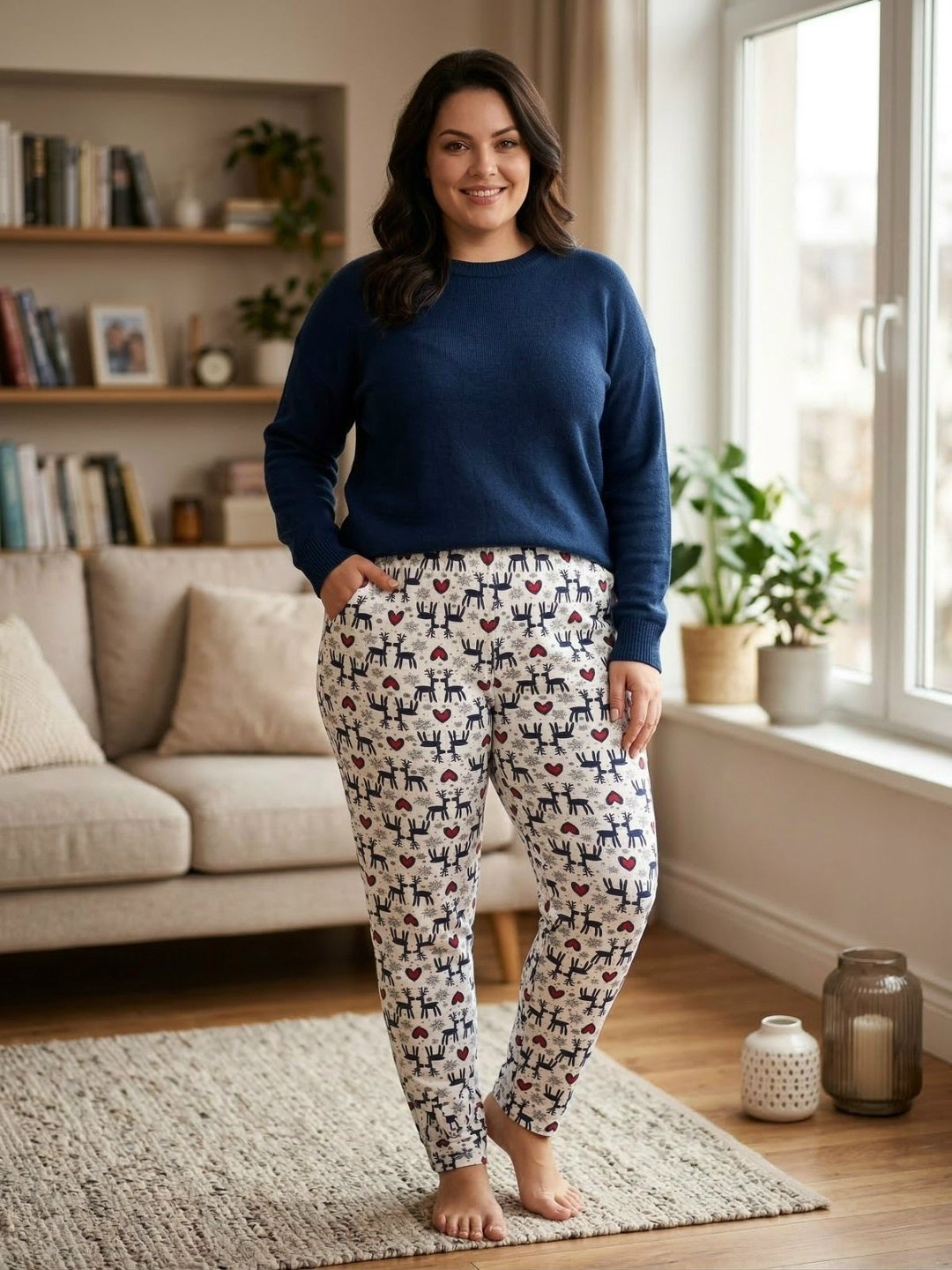 пижама женская,пижамные брюки для женщин,новогодние пижамы,пижама жeнская со штанами,новогодняя пижама женская