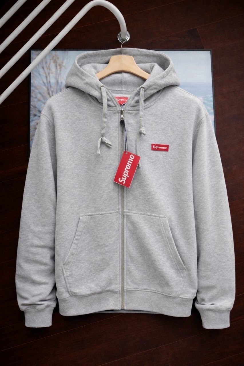 худи суприм,кофта суприм,supreme grey zip up hoodie,зип худи суприм,толстовка supreme