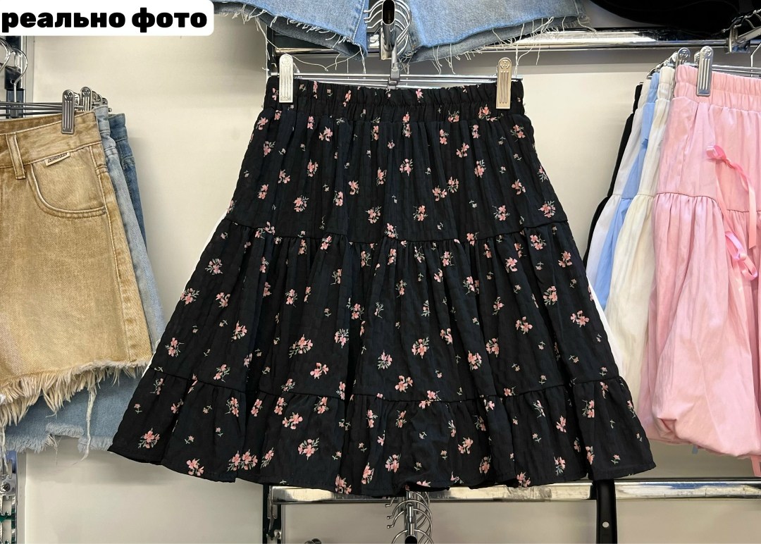 летние юбки,юбка,юбка с оборками,юбка с цветочным принтом,шифоновая юбка