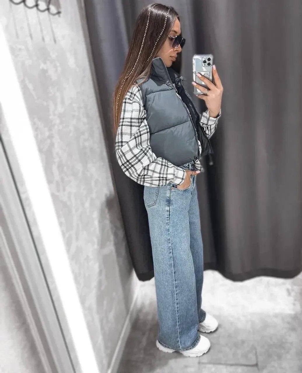 жилетка укороченная,стильная жилетка,женская жилетка,демисезонная женская жилетка,жилетка на синтепоне