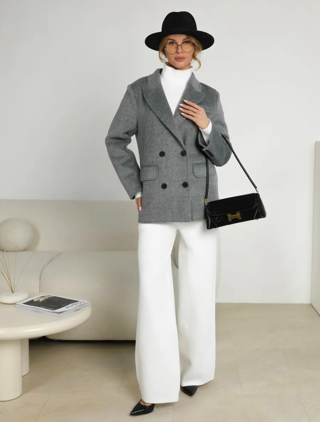 полупальто,пальто двубортное серое из пальтовой шерсти dava 7005,пальто пиджак,пальто dava 7005 серый,серое пальто