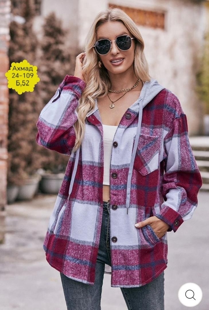 рубашка с капюшоном,рубашка в клетку,пальто в клетку,рубашка женская,клетчатая куртка