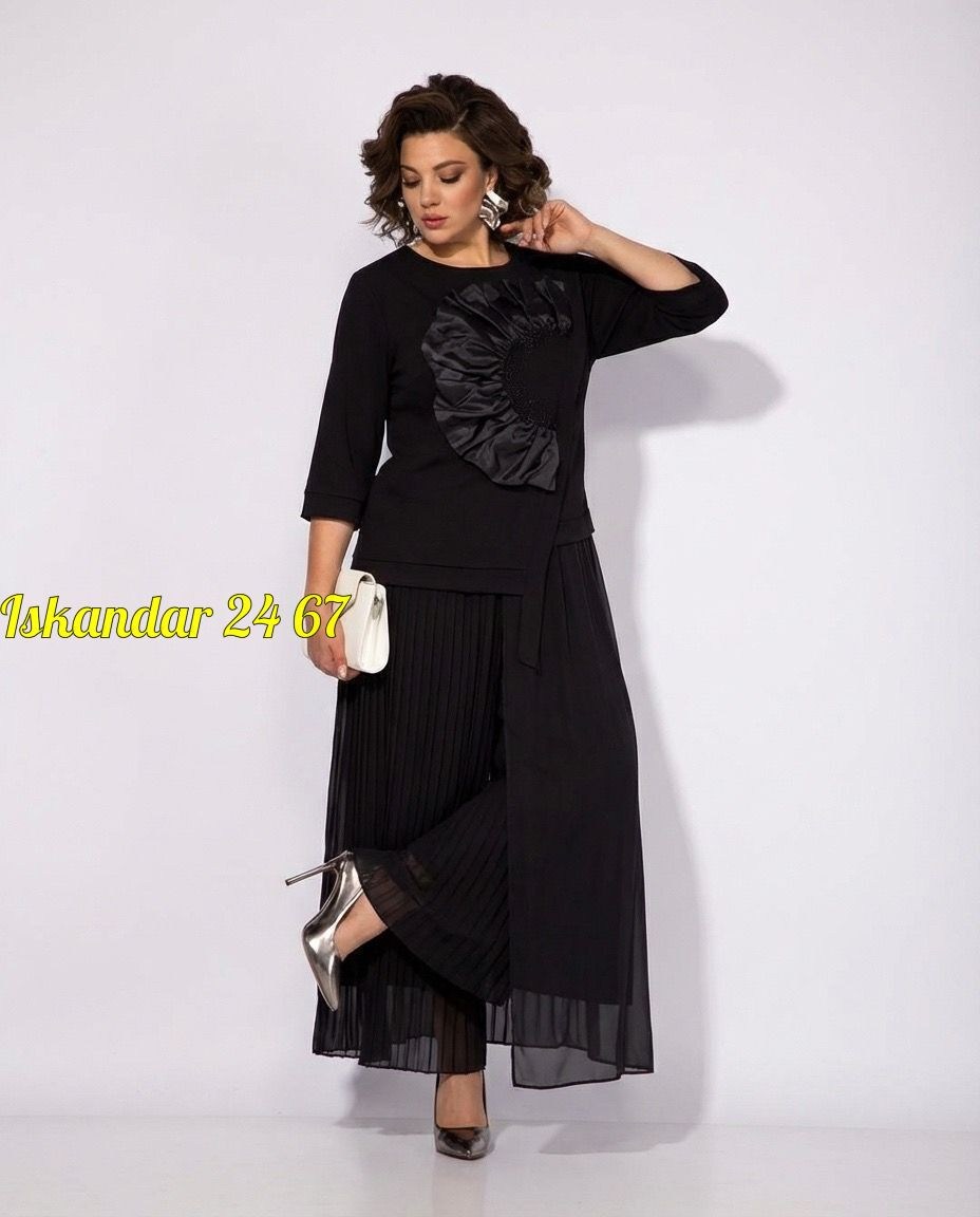 костюм alani 2473 черный,брючный костюм,брючный комплект alani collection 2473 черный,брючный комплект,женский брючный комплект