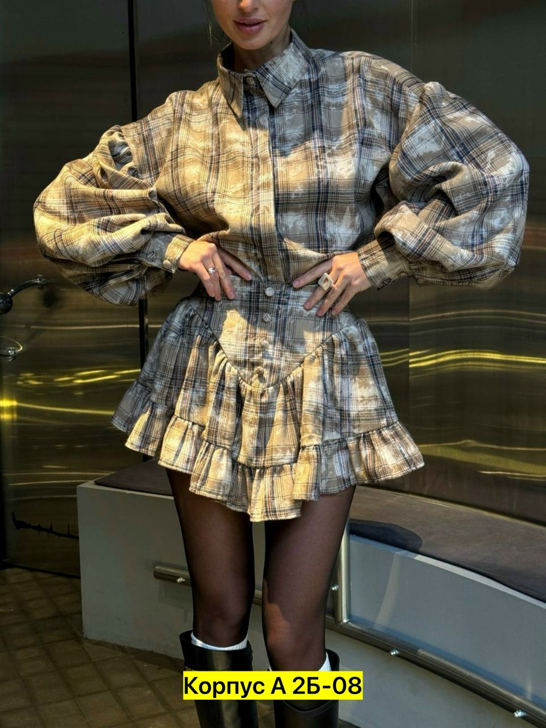 костюм женский рубашка+юбка в клетку,костюм женский с юбкой и рубашкой,женский костюм двойка с юбкой в клетку,костюм женский с юбкой,костюм женский