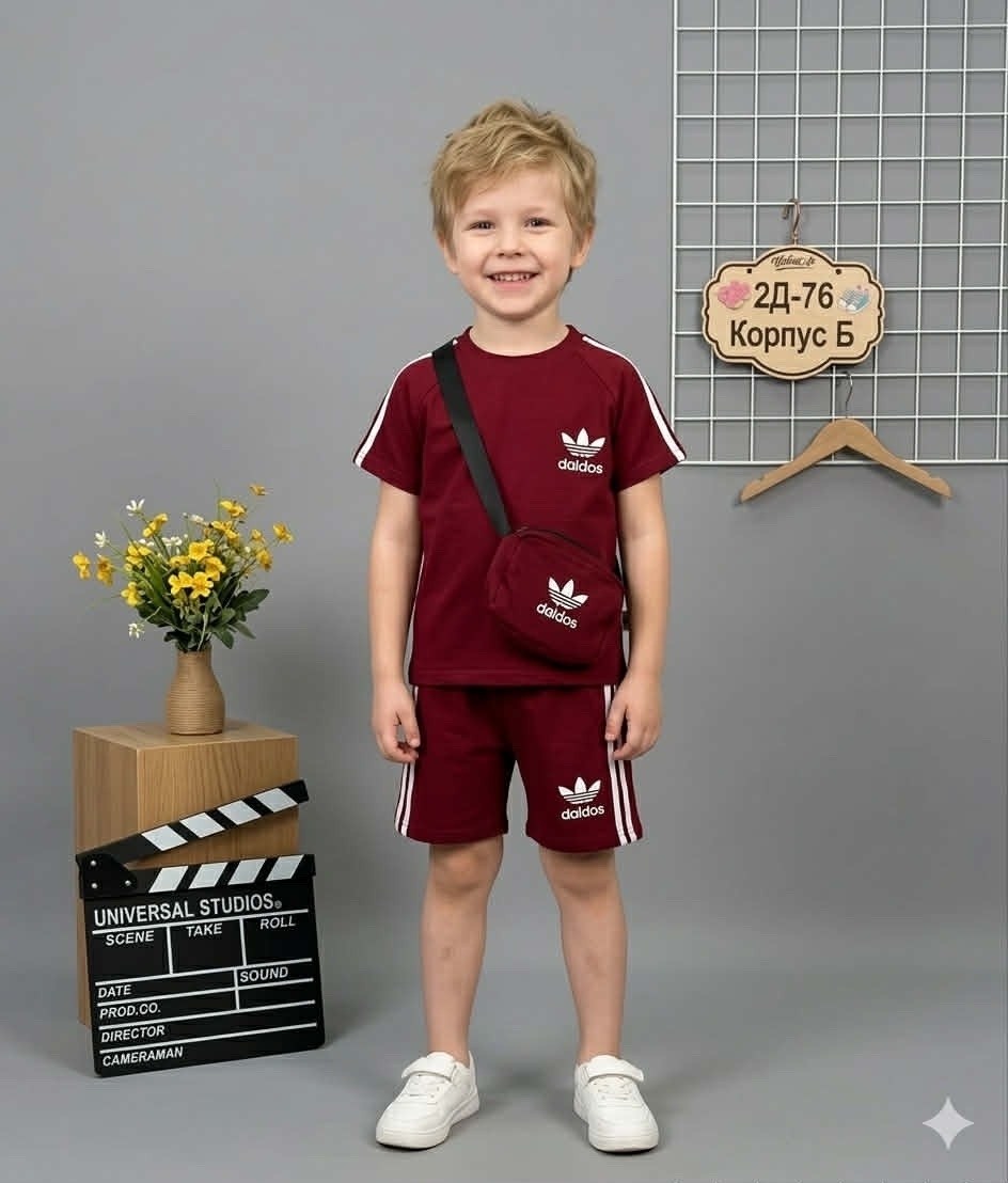 спортивные костюм,одежда для мальчика,детские костюмы,футболка и шорты адидас для мальчика красного цвета,спортивные костюмы адидас