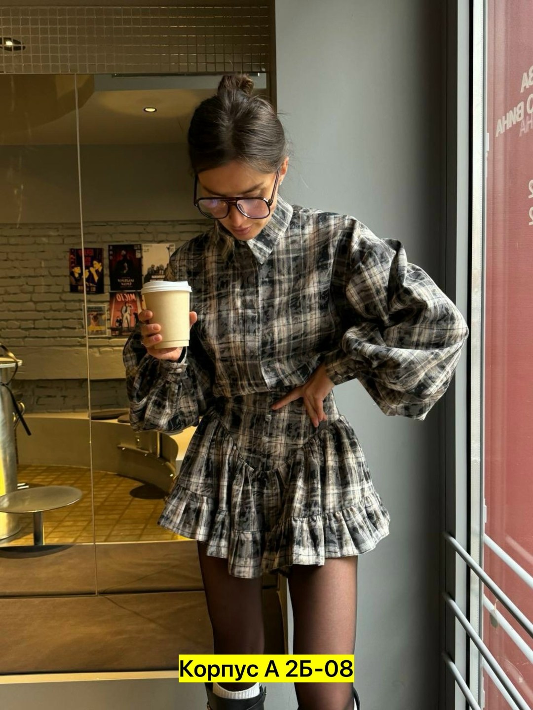 костюм женский рубашка+юбка в клетку,костюм женский с юбкой и рубашкой,женский костюм двойка с юбкой в клетку,костюм женский с юбкой,костюм женский