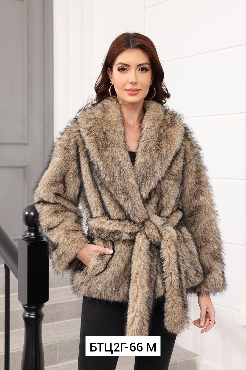 шуба искусственная,шуба шерсть,шуба искусственная с поясом,пушистая шуба,короткая экошуба