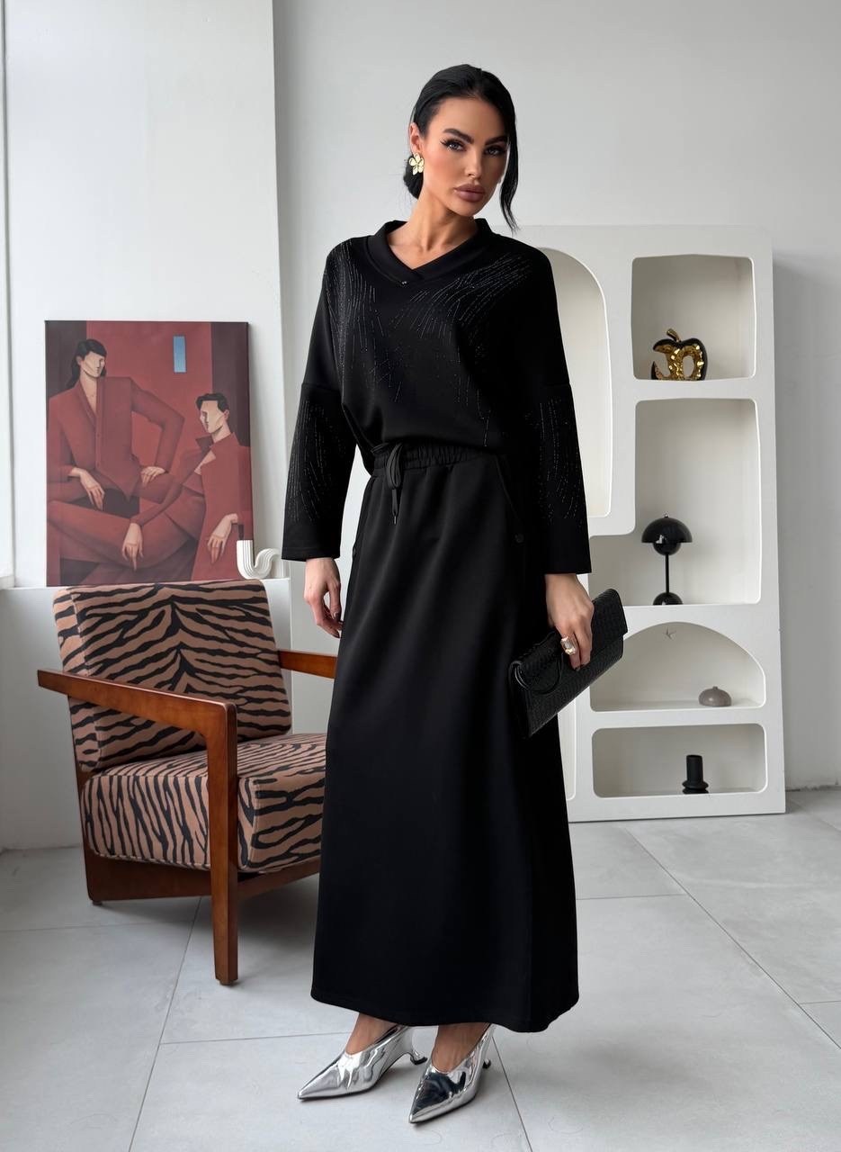 трикотажное платье,кофта и юбка,костюм с юбкой,костюм трикотажный с длинной юбкой desire store,платье