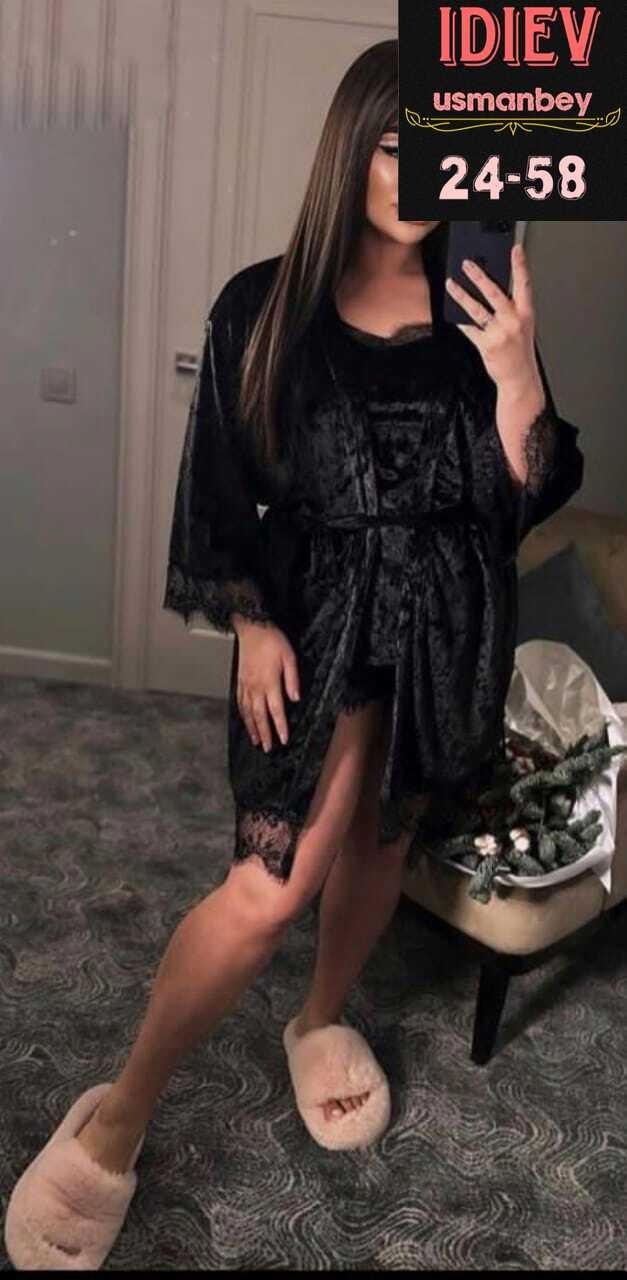 пеньюар женский комплект,пижама женская 4ка велюр,комплект с пеньюаром,пижама женская комплект,пижама велюровая женская