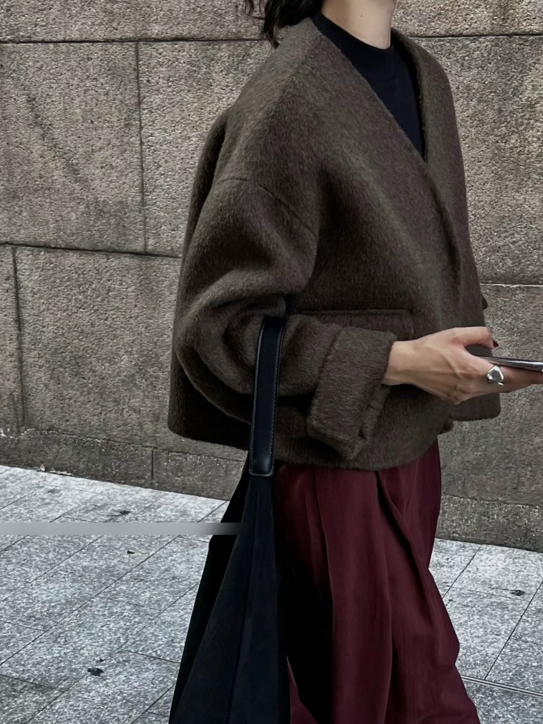 шерстяное пальто,полупальто оверсайз,полупальто,короткое пальто,женское шерстяное пальто