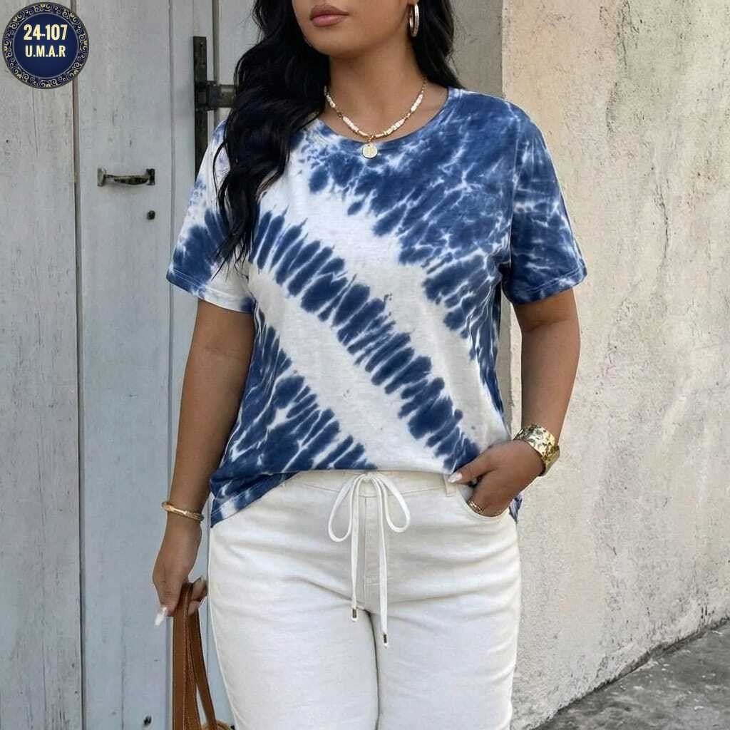 летняя модная тай дай принт женская футболка свободного покроя с коротким,футболки женская,женские футболки больших,футболки модные,летняя женская футболка