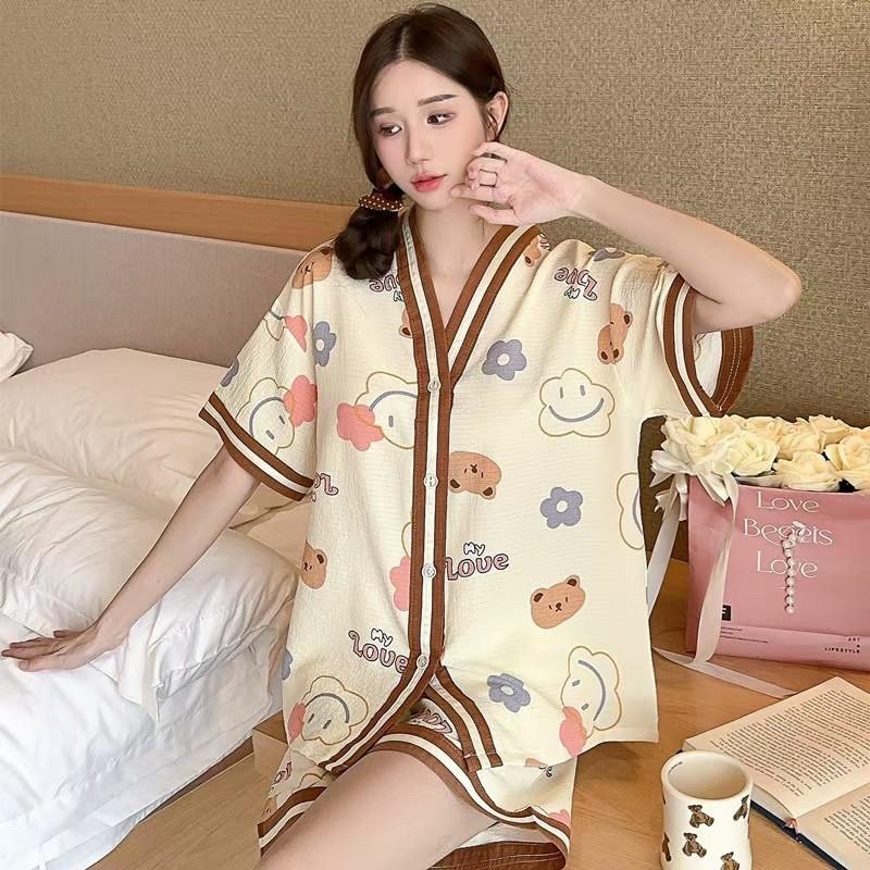 пижама женская,японская пижама кимоно,пижамный комплект с короткими рукавами,комплект пижама,пижама женская кимоно