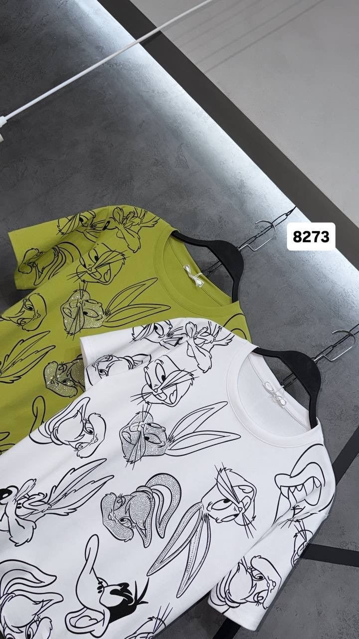 футболки для девочек,женская футболка,футболки женская оверсайз,футболка оверсайз с багз банни,футболка