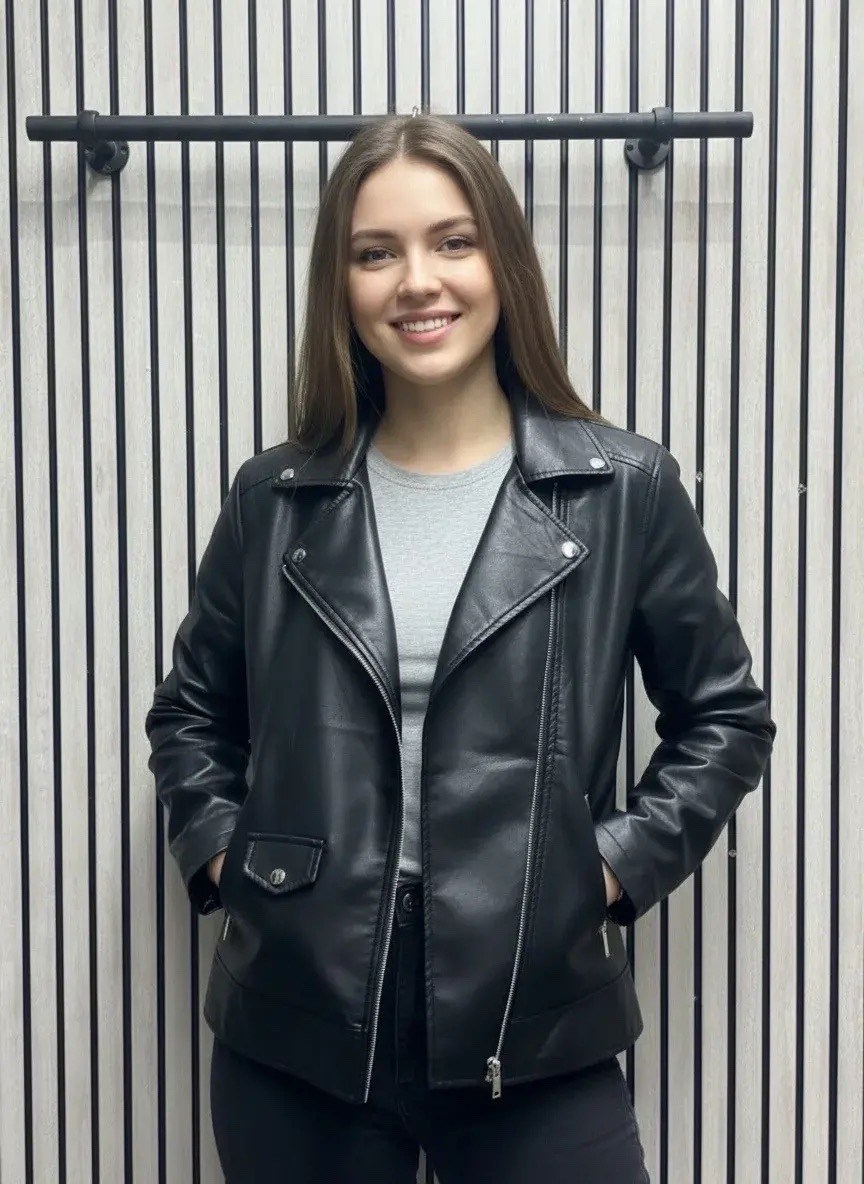 женская куртка косуха из экокожи,куртка косуха,косуха женская,куртка кожаная lan yu ao sha,женская косуха экокожа куртка