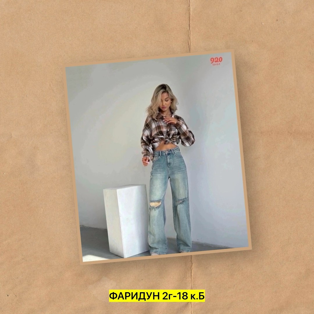 рваные джинсы трубы женские,джинсы трубы с модными рваными коленями и высокой,джинсы клёш писк моды арт.3913727,джинсы хлопок,джинсы