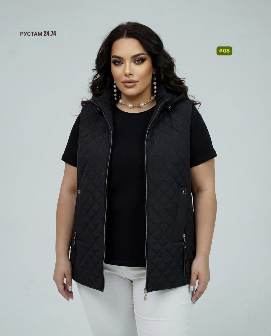 женская стеганая жилетка большого размера,жилет на синтепоне,жилетка женская,жилетка на синтепоне,жилетка женская батал