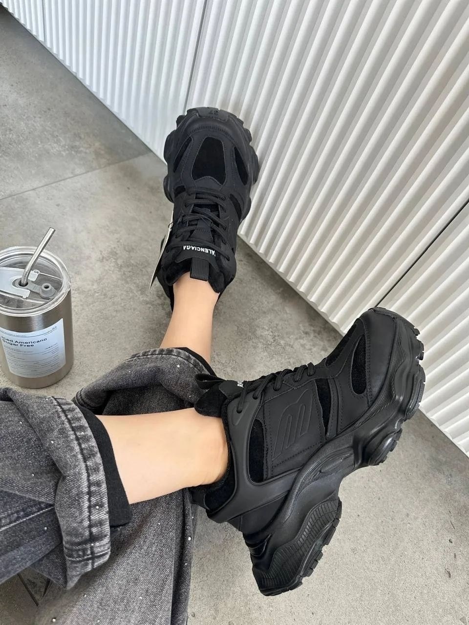 кроссовки,массивные кроссовки,кроссовки чёрные,черные женские кроссовки,кроссовки a1 chunky sneakers unisex low-top черный