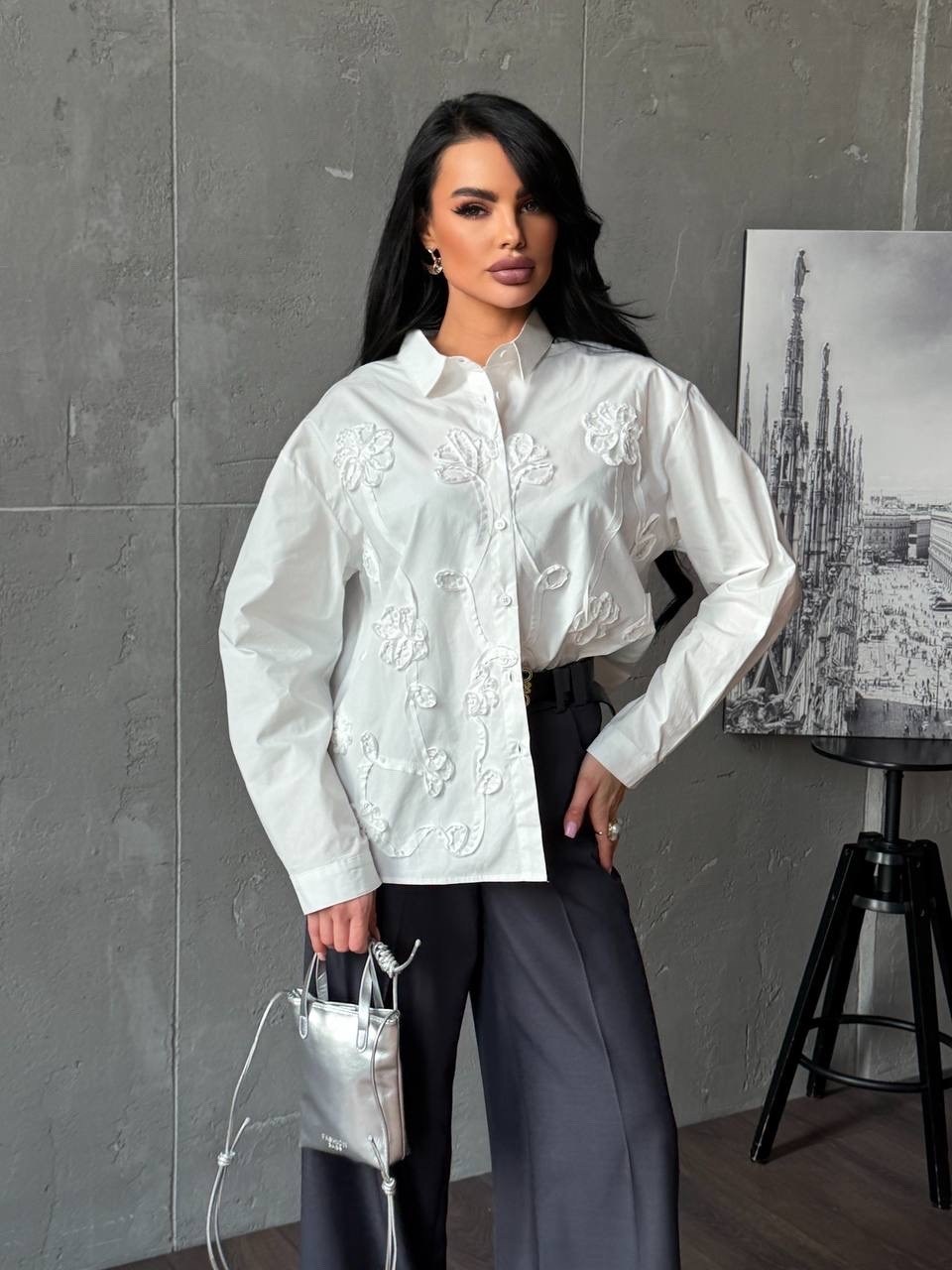 стильная блузка,блуза,блузка женская,женская блуза,комплект блуза и брюки прямого кроя из текстиля pur pur 11-059