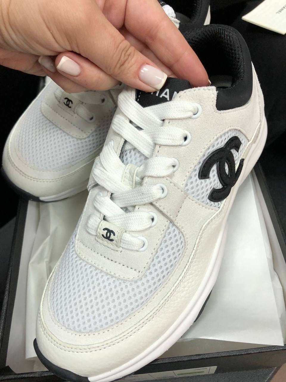 кроссовки женские chanel,кроссовки chanel,кроссовки шанель,chanel кроссовки белые с черным,кроссовки шанель женские