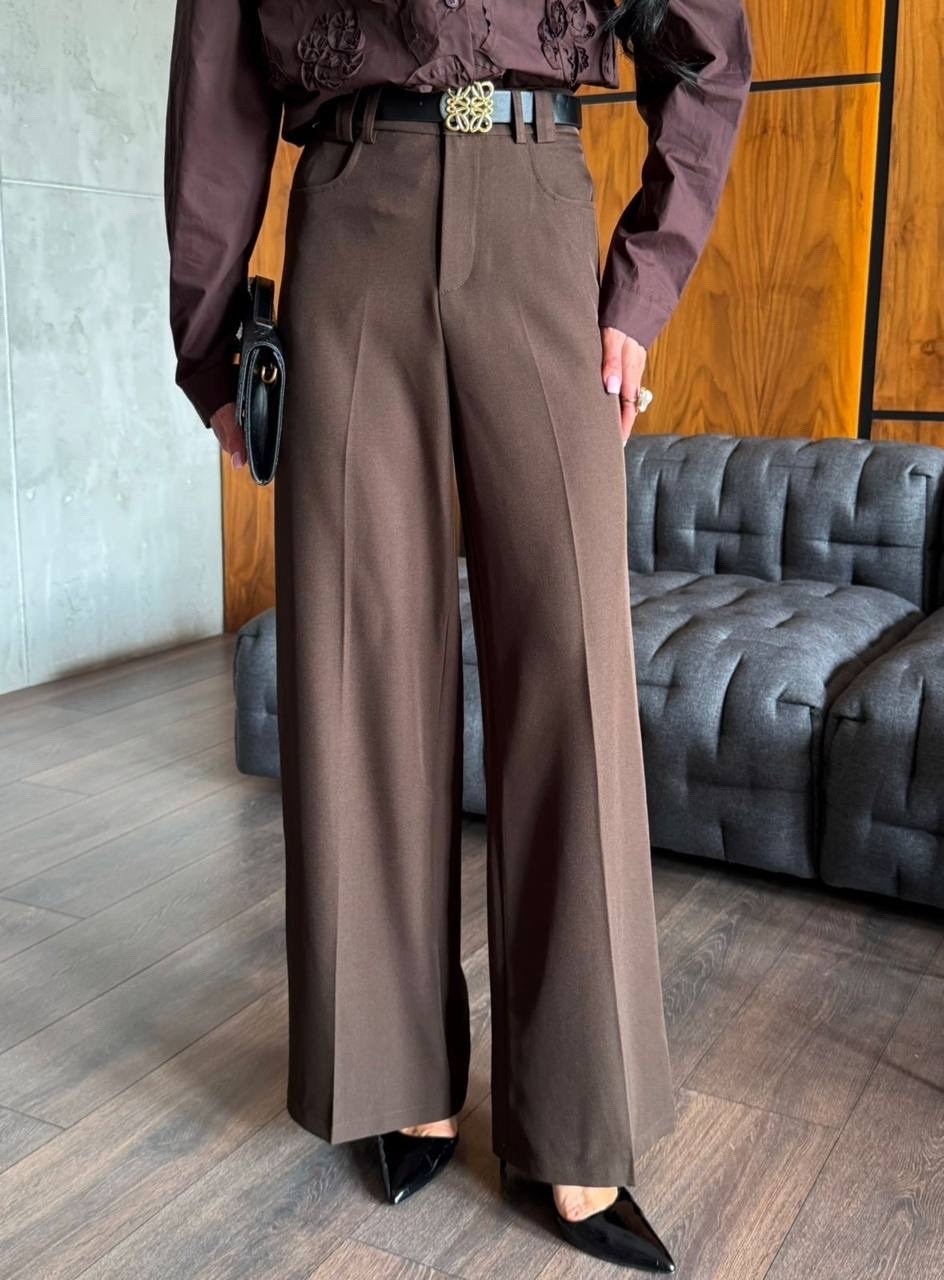 брюки классические палаццо с высокой посадкой cantarni,брюки классические широкие emberens,брюки широкие,брюки женские bold babe палаццо коричневые 48 ru,брюки палаццо