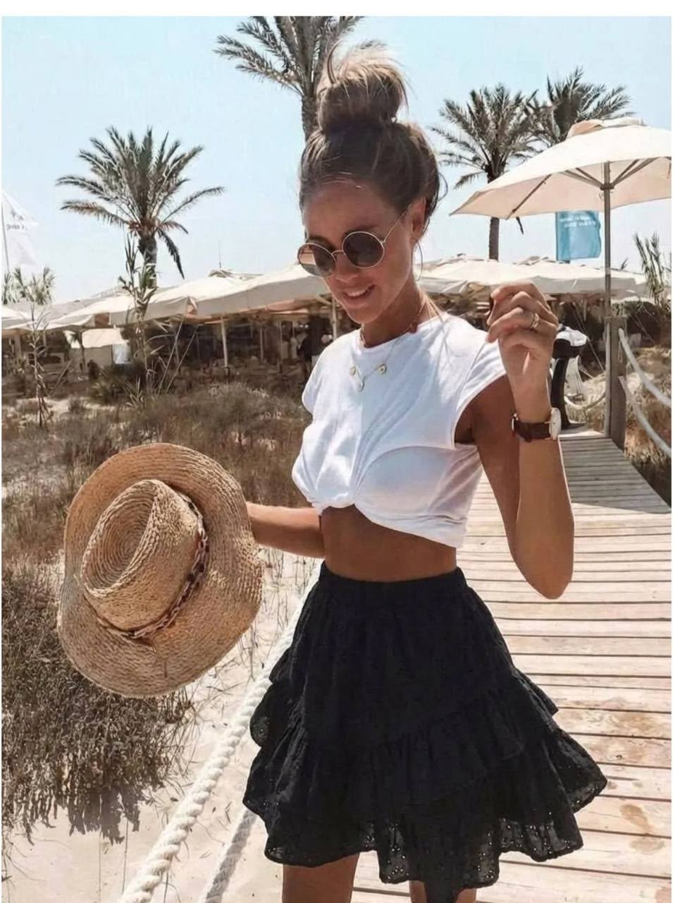 стильные образы на лето,summer outfit idea,топ и юбка для девочки,пляжный костюм с юбкой,стильные наряды