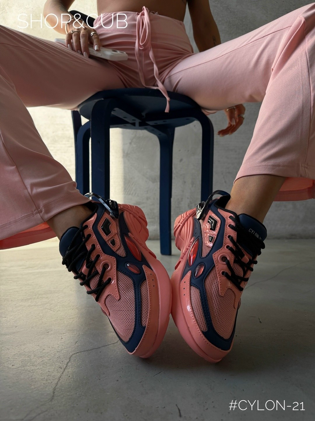 кроссовки raf simons cylon-21 розовый,кроссовки женскиe,кроссовки raf simons,кроссовки raf simons лососево-розовый,низкие кроссовки