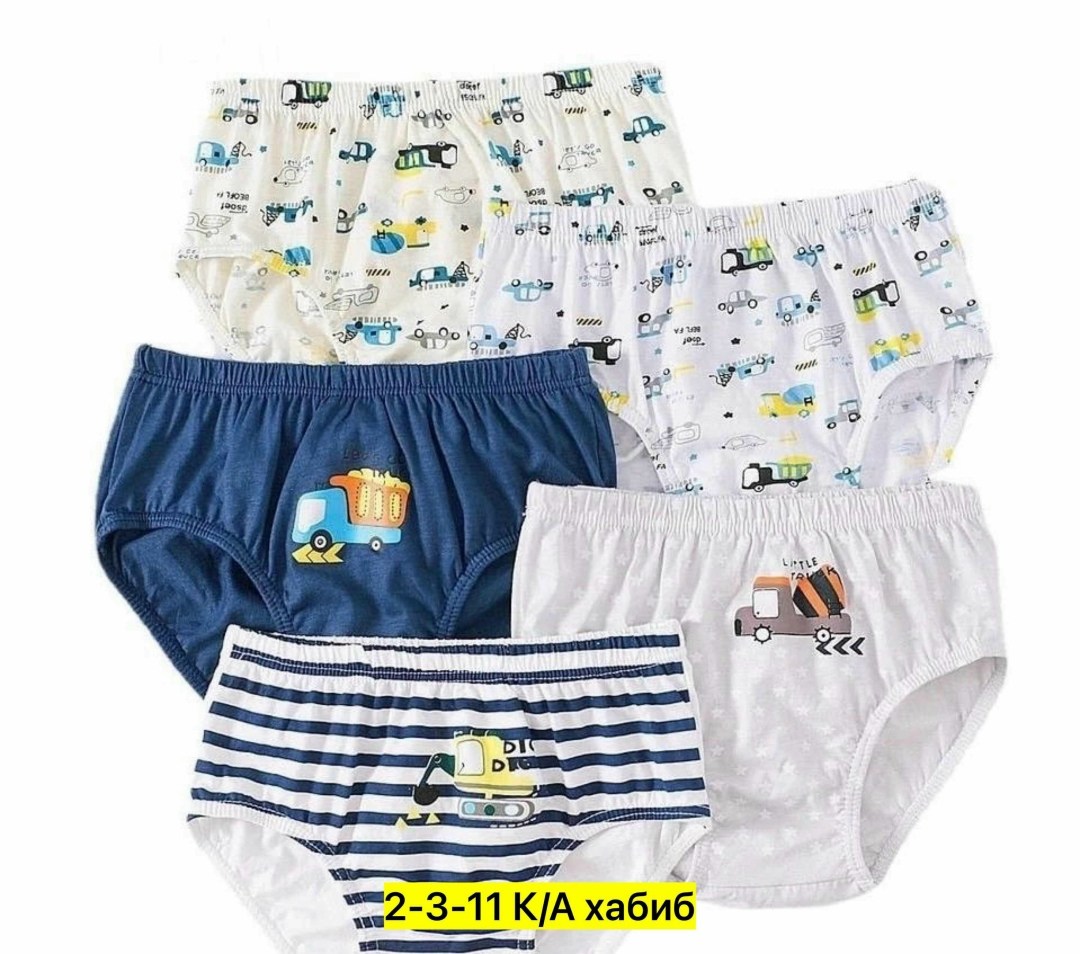 трусы для мальчиков,трусы для мальчика 5 шт,трусы детские,комплект трусов,трусы с тачками