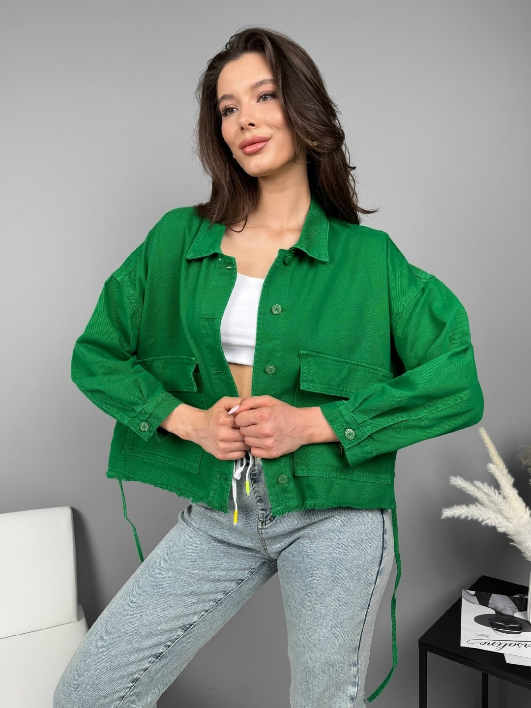 куртка джинсовый,куртка женская джинсовая оверсайз,женская джинсовая куртка,повседневная куртка,зеленая куртка