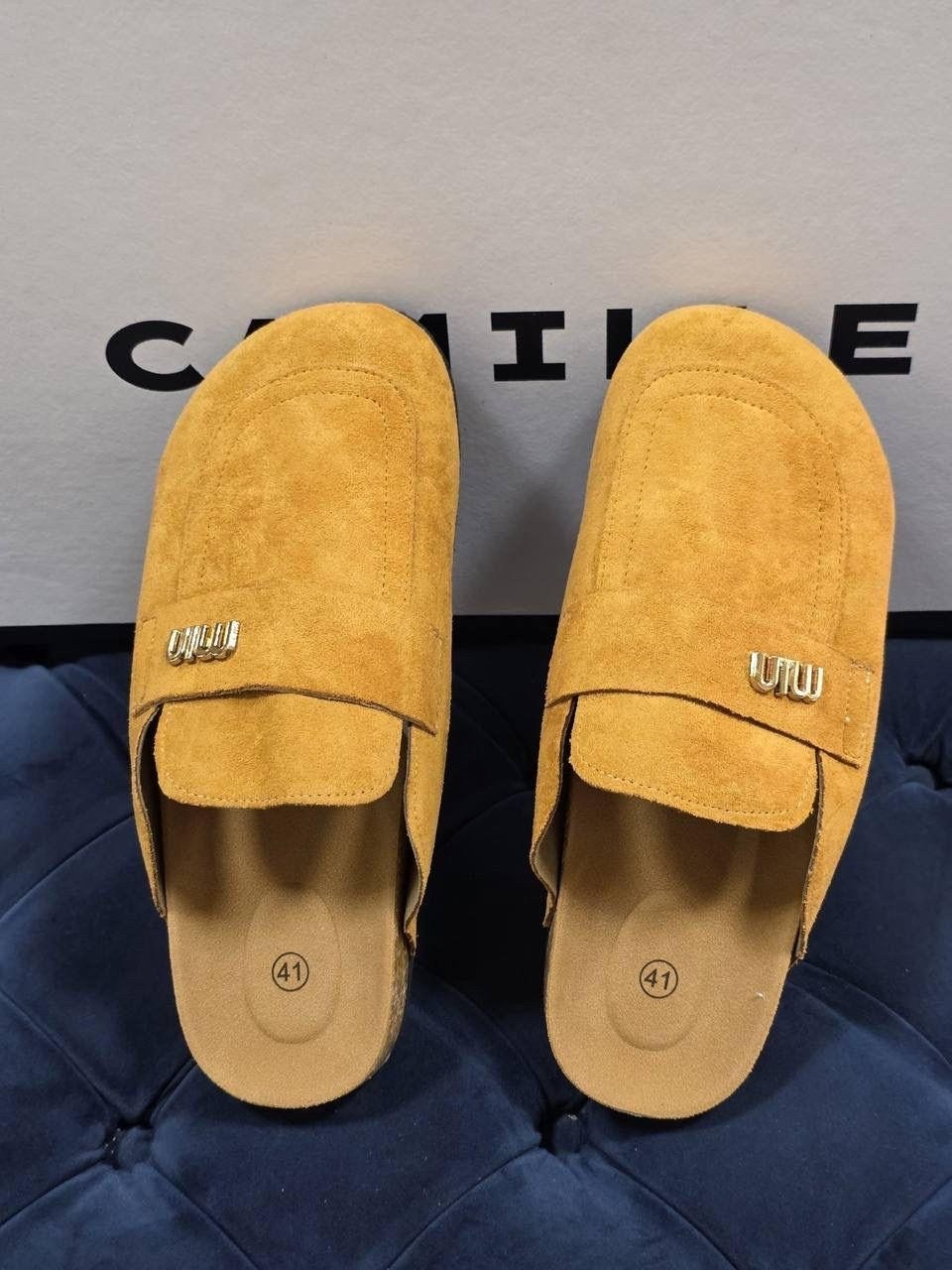 мюли сабо,,замшевые мюли,мюли miu miu,женские шлепанцы