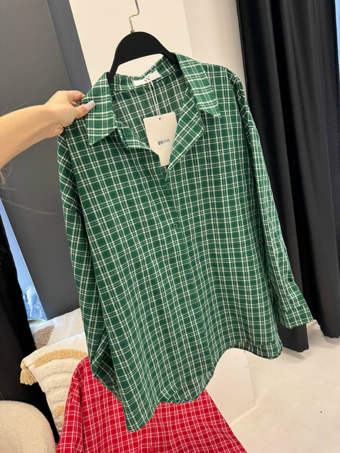 красная рубашка в клетку,женские рубашки в клетку,рубашка в клетку,клетчатая рубашка,рубашка оверсайз в клетку