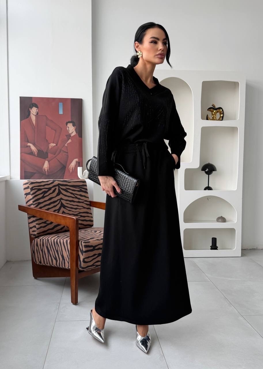 трикотажное платье,кофта и юбка,костюм с юбкой,костюм трикотажный с длинной юбкой desire store,платье