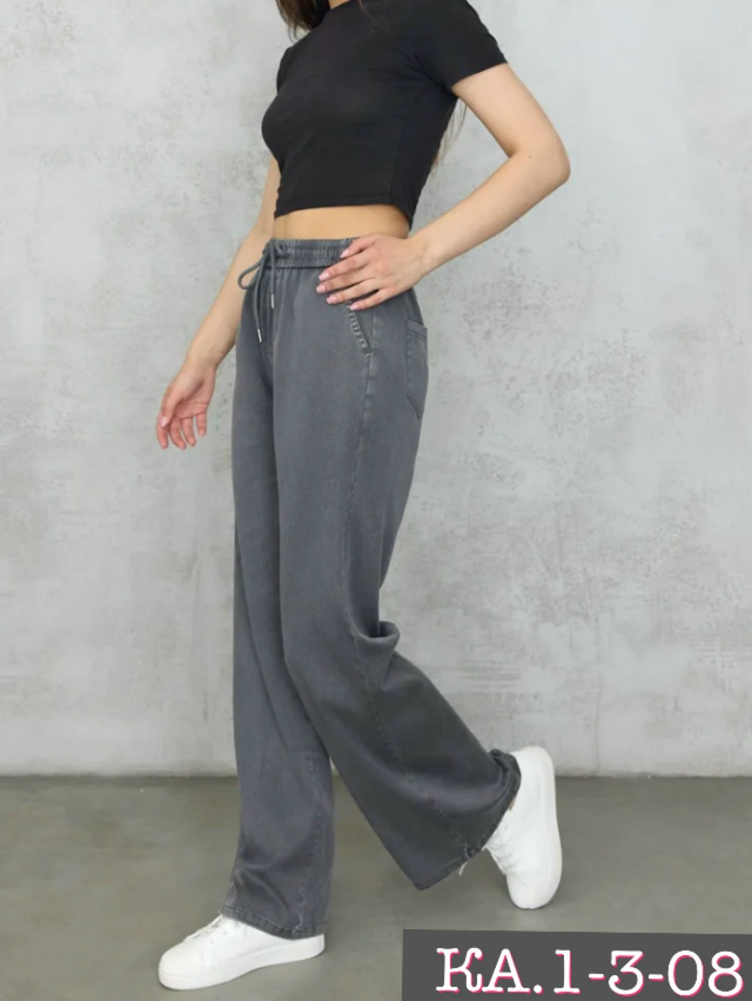 брюки серые,брюки на резинке,брюки широкие велюровые с высокой посадкой banvanshop,женские брюки,брюки вельветовые палаццо женские