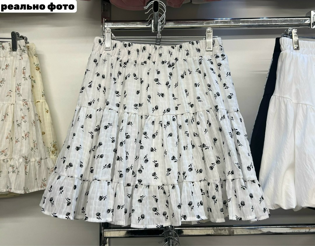 летние юбки,юбка,юбка с оборками,юбка с цветочным принтом,шифоновая юбка