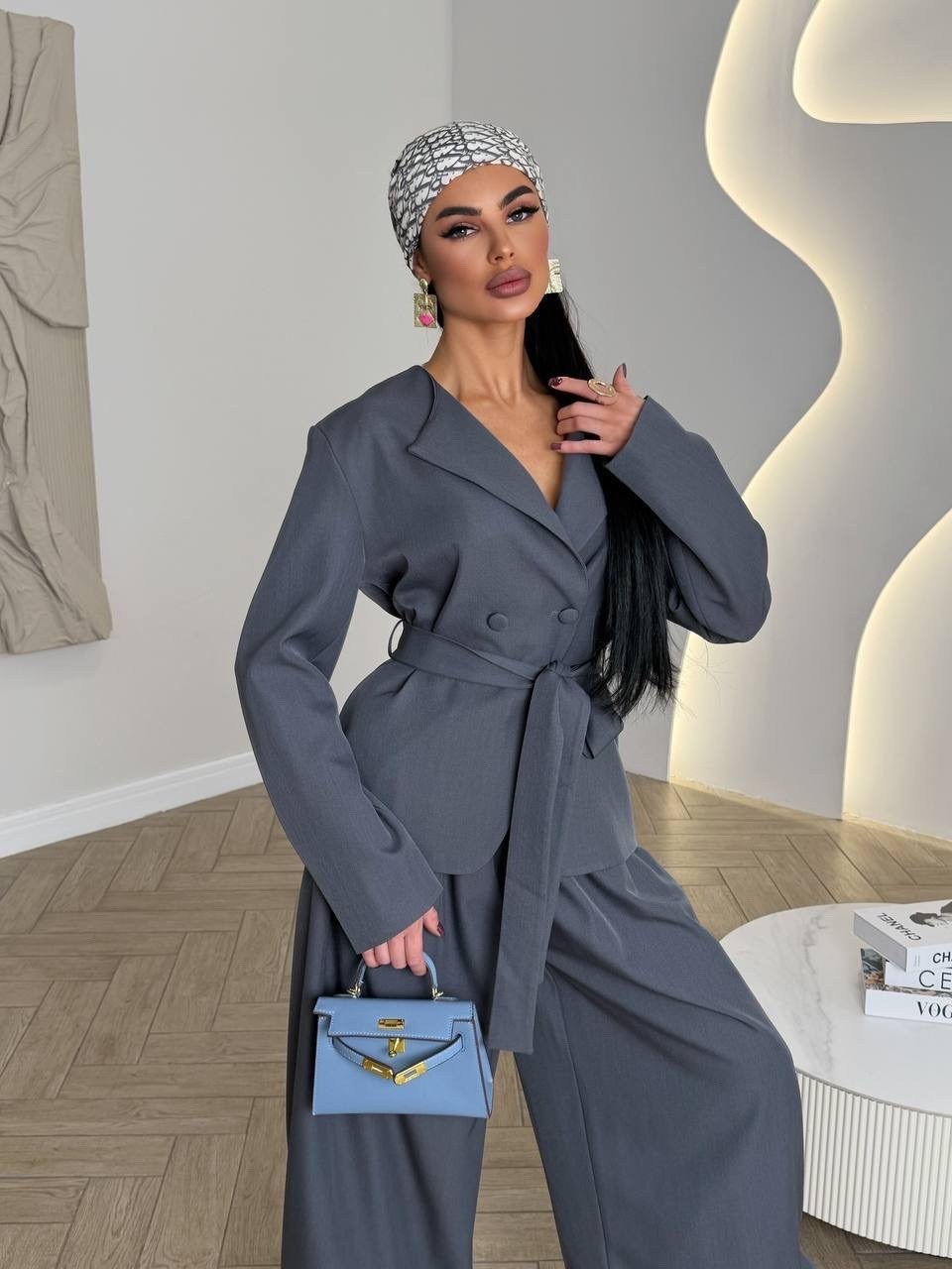 брючный костюм,женский брючный костюм,серый брючный костюм женский,пиджак спенсер и брюки vetka серый костюм,брючный костюм vetka серый