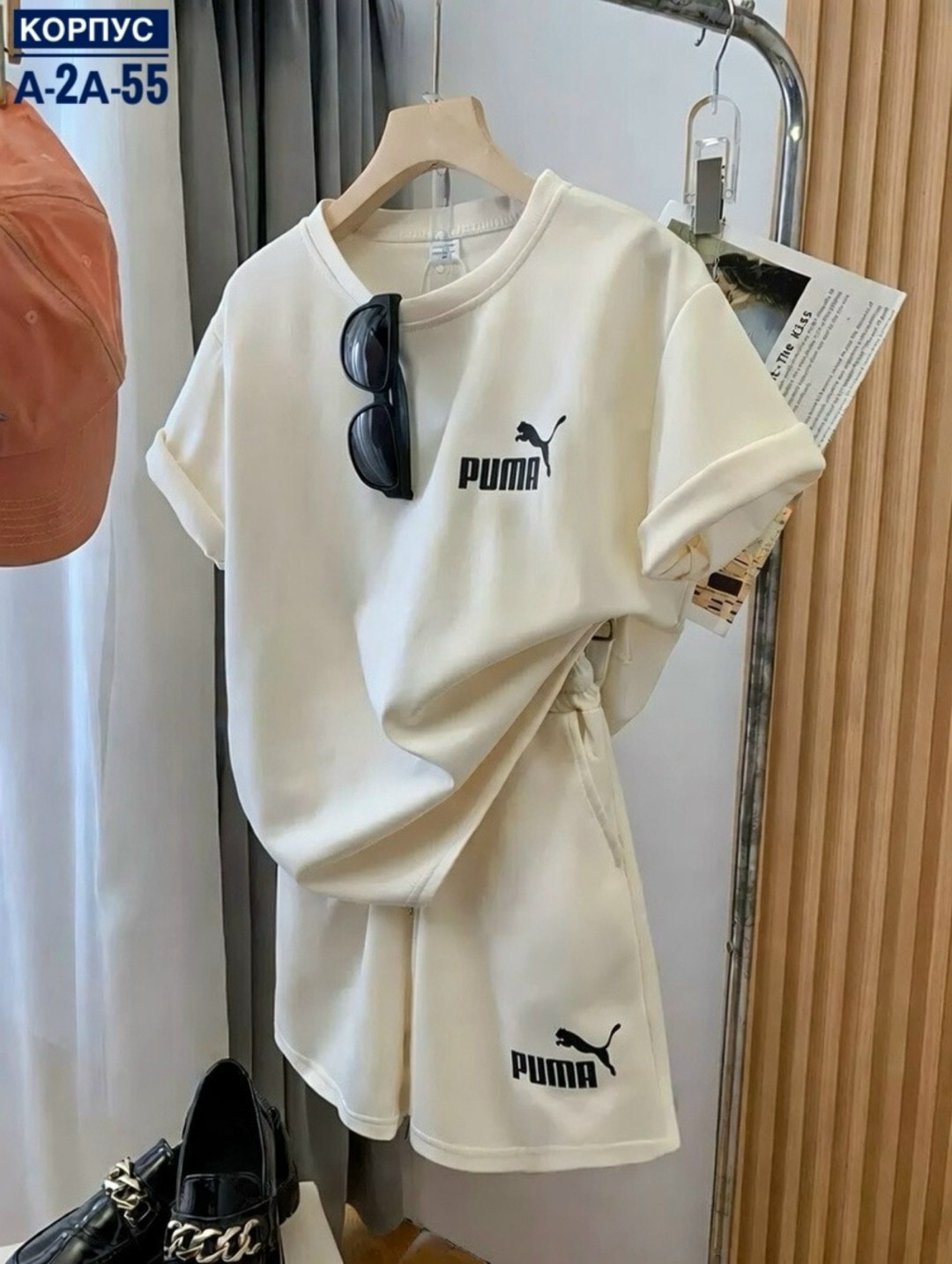 костюм летний женский с шортами и футболкой,комплект одежды женские,одежда комплект,летние костюмы,костюм женский puma